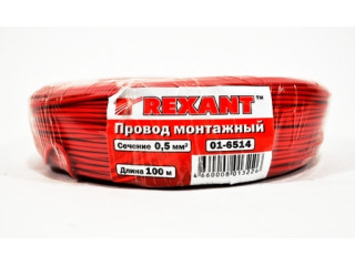 Провод монтажный автомобильный "REXANT" (0.5 мм2  100м ) ПГВА , красный