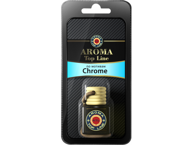 Ароматизатор для авто подвесной флакон парфюмированный AROMA TOP LINE по мотивам CHROME