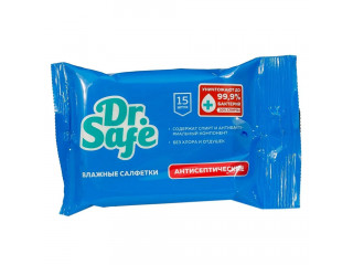 Салфетки влажные DR.SAFE для рук, антибактериальные с нейтральным ароматом   (15шт)