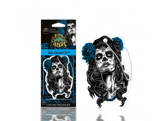 Ароматизатор для авто подвесной  Aroma Car Dia de Muertos аромат Diamond Girl Blue, Польша