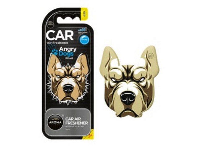 Ароматизатор для авто подвесной/на дефлектор полимерный Aroma Car Angry Dogs Fresh Linen, Польша