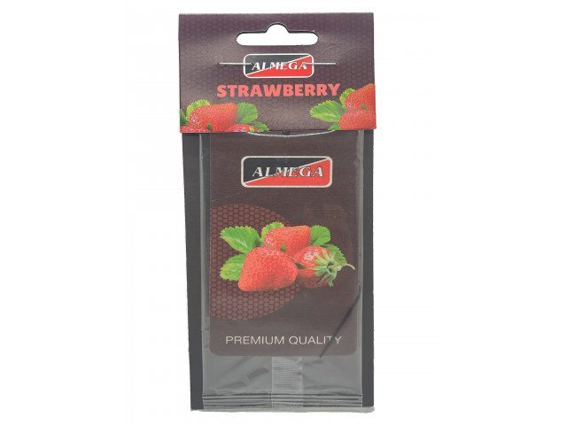 Ароматизатор для авто картонный  ALMEGA  STRAWBERRY (клубника) подвесной