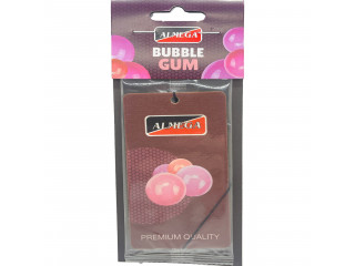 Ароматизатор для авто картонный  ALMEGA  BUBBLE GUM (жвачка) подвесной