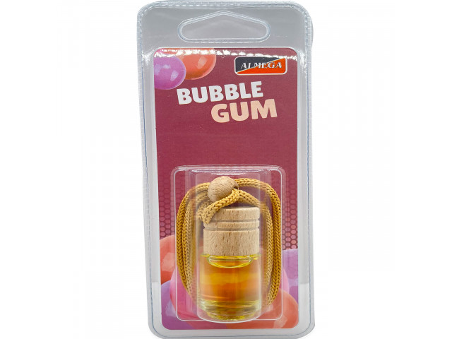 Ароматизатор для авто жидкий  ALMEGA  BUBBLE GUM (жвачка) бутылочка, подвесной,