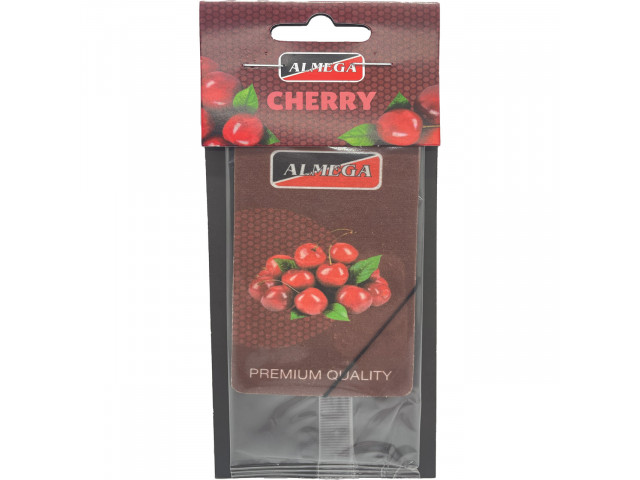 Ароматизатор для авто картонный  ALMEGA  CHERRY (вишня)  подвесной