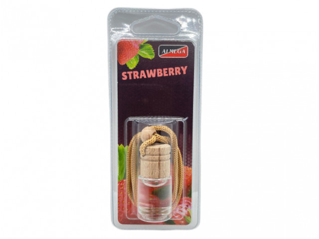 Ароматизатор для авто жидкий  ALMEGA   STRAWBERRY (клубника) бутылочка, подвесной