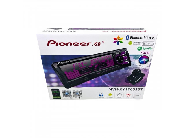 Автомагнитола Pioneer GB  MVH-XY1765SBT    Bluetooth, 1 Din, MP3, AUX, 2 USB, 50W*4, с пультом